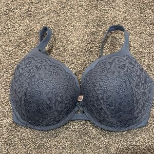 Elegant Blue Lace Bra